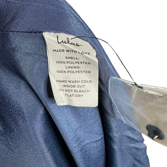 LULUS Lulu's Navy Blue Evening of Elegance Wrap Midi Dress Women's Size S NWT - Picture 6 of 8